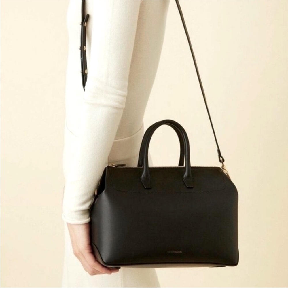Mansur Gavriel Navy Satchel Bag - Picture 2 of 14